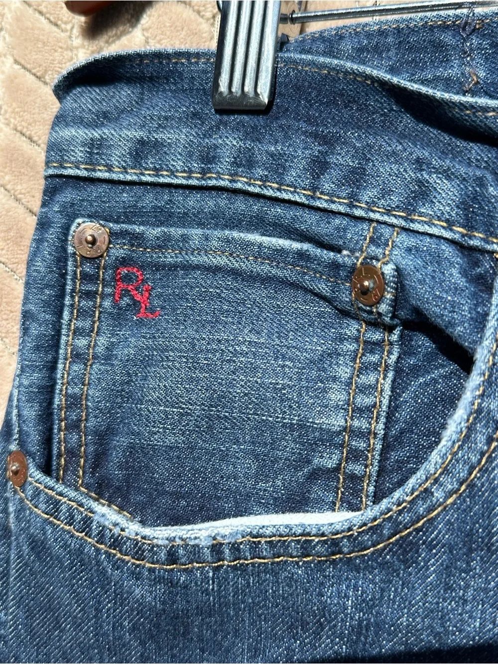Polo Ralph Lauren Varick Slim Straight Jeans Men’s 33x32 Medium Wash Denim - Picture 6 of 13